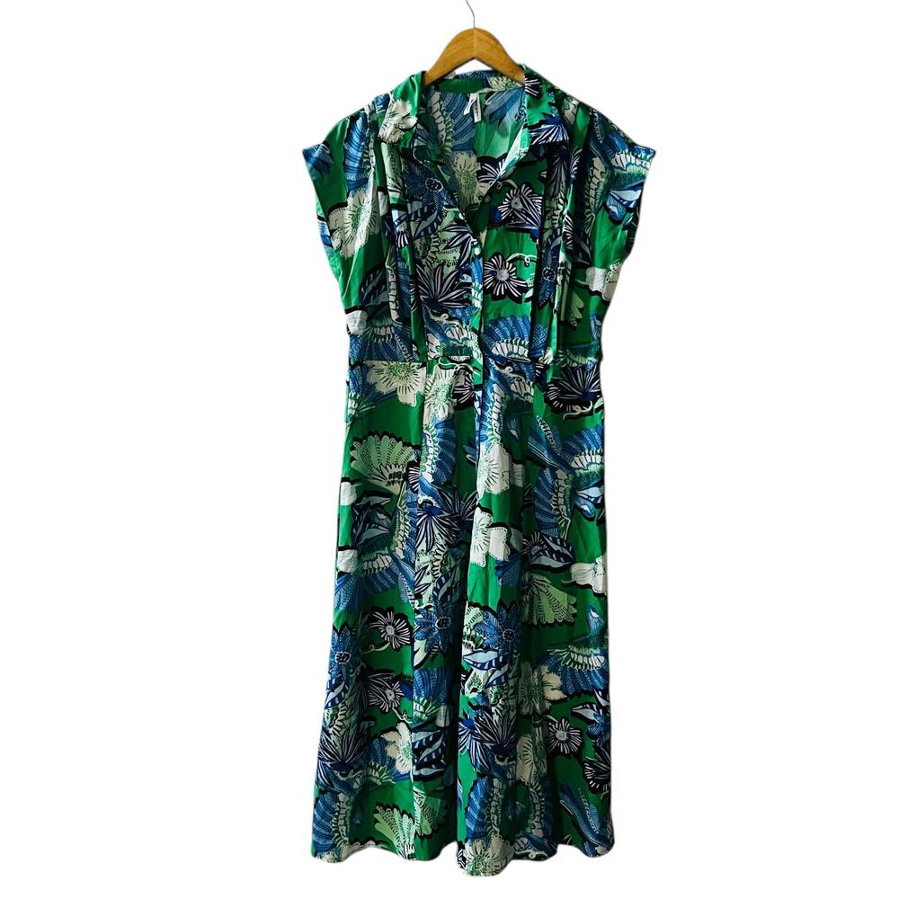 Live 4 Truth Floral Multicolor Button Up Shirt Dress Size L Large